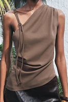 ASYMMETRIC DRAPED TOP