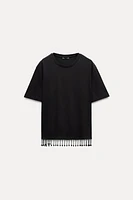 FRINGED JEWEL T-SHIRT