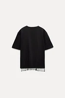 FRINGED JEWEL T-SHIRT