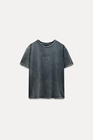 WASHED T-SHIRT WITH TEXT