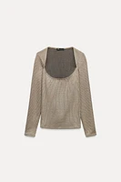 METALLIC TEXTURED TOP