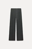 RIBBED WIDE LEG PANTS