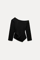 RUCHED ASYMMETRIC TOP