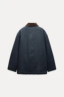 CONTRAST COLLAR JACKET ZW COLLECTION