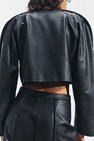 SHORT FAUX LEATHER JACKET