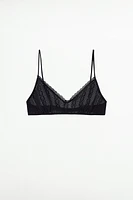 LACE TRIM POINTELLE BRA