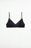 LACE TRIM POINTELLE BRA