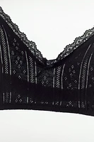 LACE TRIM POINTELLE BRA