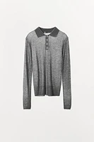 100% WOOL PLAIN POLO SHIRT