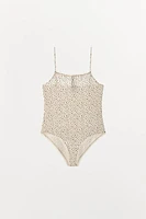 LACE TRIM POINTELLE BODYSUIT