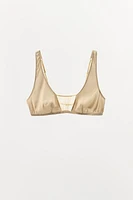 SATIN EFFECT MESH BRALETTE