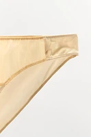 SATIN EFFECT MESH PANTIES