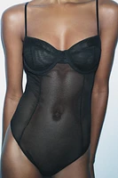 MESH UNDERWIRE BODYSUIT