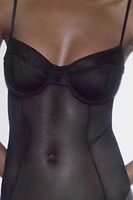 MESH UNDERWIRE BODYSUIT