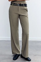 LOW-RISE DOUBLE BELT PANTS