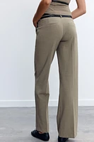 LOW-RISE DOUBLE BELT PANTS