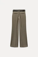 LOW-RISE DOUBLE BELT PANTS