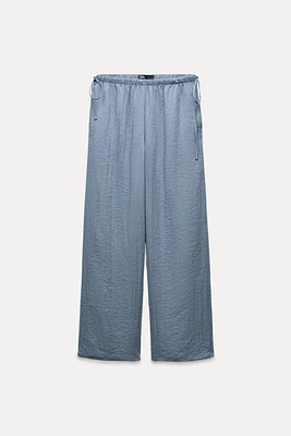 LINEN BLEND PALAZZO PANTS