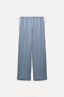 LINEN BLEND PALAZZO PANTS