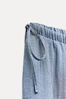 LINEN BLEND PALAZZO PANTS