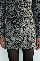 ANIMAL PRINT MINI SKIRT