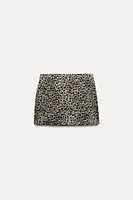 ANIMAL PRINT MINI SKIRT