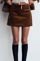 CORDUROY MINI SKIRT