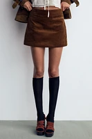 CORDUROY MINI SKIRT