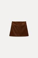 CORDUROY MINI SKIRT