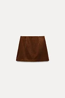 CORDUROY MINI SKIRT