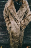 EXTRA LONG FAUX FUR COAT