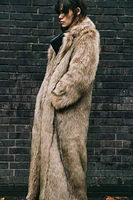 EXTRA LONG FAUX FUR COAT