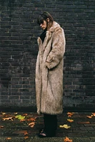 EXTRA LONG FAUX FUR COAT