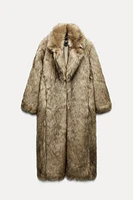 EXTRA LONG FAUX FUR COAT