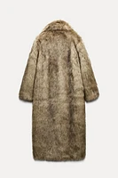 EXTRA LONG FAUX FUR COAT