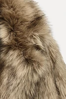 EXTRA LONG FAUX FUR COAT