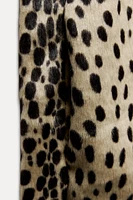 FAUX FUR ANIMAL PRINT OVERSHIRT