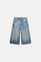 TRF MID-RISE BAGGY DENIM SHORTS