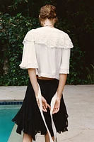 RUFFLED LACE CAPE