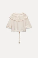 RUFFLED LACE CAPE