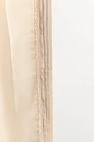 SATIN EFFECT LACE TRIM PANTS