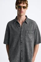 TEXTURED WASHED SHIRT