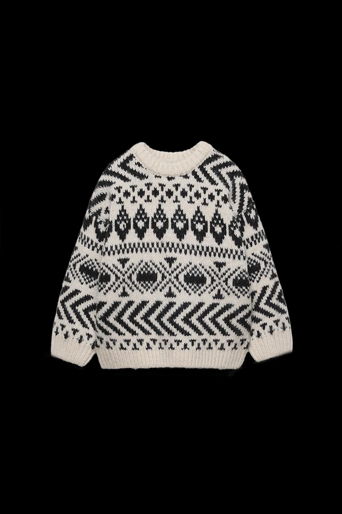 KNIT JACQUARD SWEATER