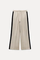 FLOWY PANTS WITH SIDE STRIPE