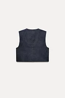 DENIM EFFECT VEST