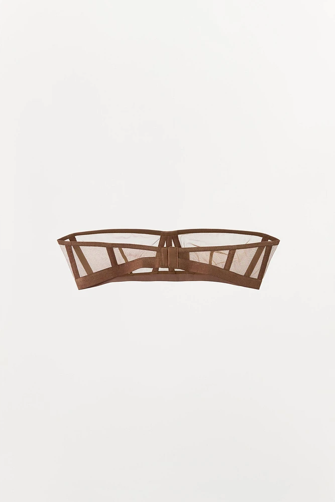 BRASSIÈRE BANDEAU EN MAILLE