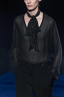 SHIMMERY TIED BLOUSE ZW COLLECTION