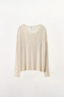 RHINESTONE FINE KNIT TOP