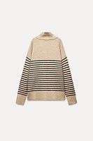 HIGH COLLAR KNIT SWEATER