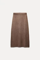 PLAIN KNIT LAYER MIDI SKIRT